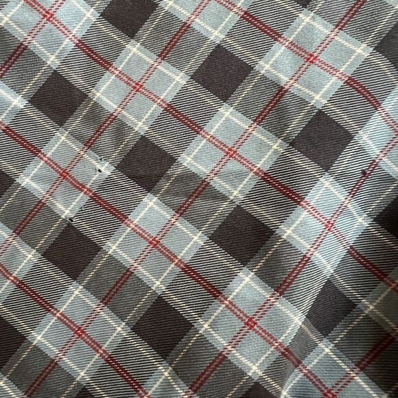 LL Bean Shirt Men M Reg US Navy Tartan Casual Preppy Button Down Pocket READ - Picture 9 of 9